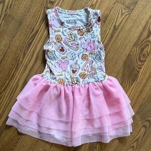 Blush Lotus Disney Snacks Bodysuit Tulle Dress
